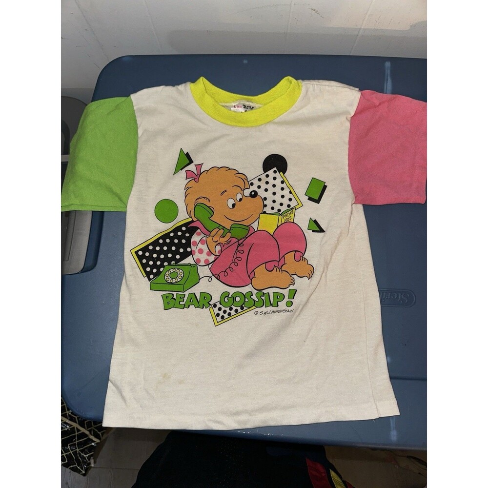 RARE Sears Bernstein Bears “ Bear Gossip” Girls Graphic Shirt Sz Lrg USA EUC
